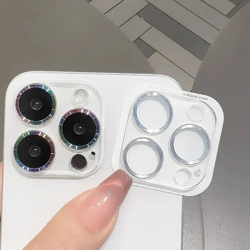 Premium Camera Lens Protector with Metal Ring and Tempered Glass - Full Coverage Lens Shield