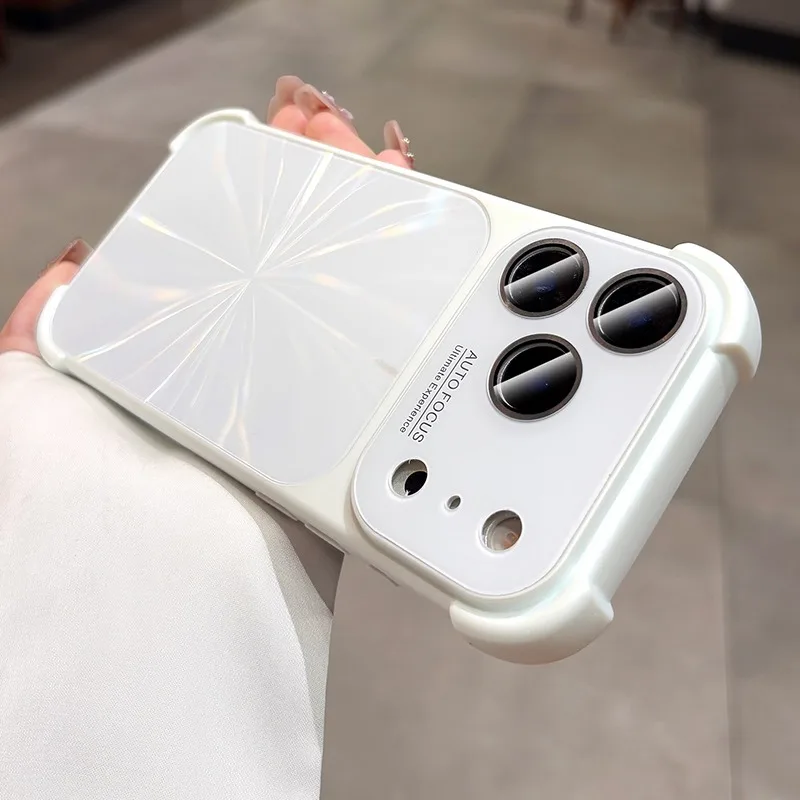 Luxury 6D Colorful Laser Aurora Shockproof Phone Case with Air Soft Bumper & Glass Camera Protection