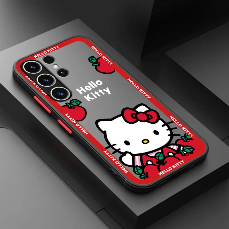 thumbnail image 1 of Funda a prueba de golpes para Samsung S23, S22, Ulrta, 5G, S21, FE, S20 Plus, S10e, borde suave, mate, PC, Kuromi, Hello Kitty, Cinnamoroll, 1 of 5