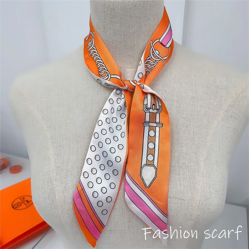 Frauen Sommer Rosa Polka Dot Schal Tasche Band Dekorative Griffe Gedruckt Lange Streamer Mode Zubehör für Feiern – Detail 12