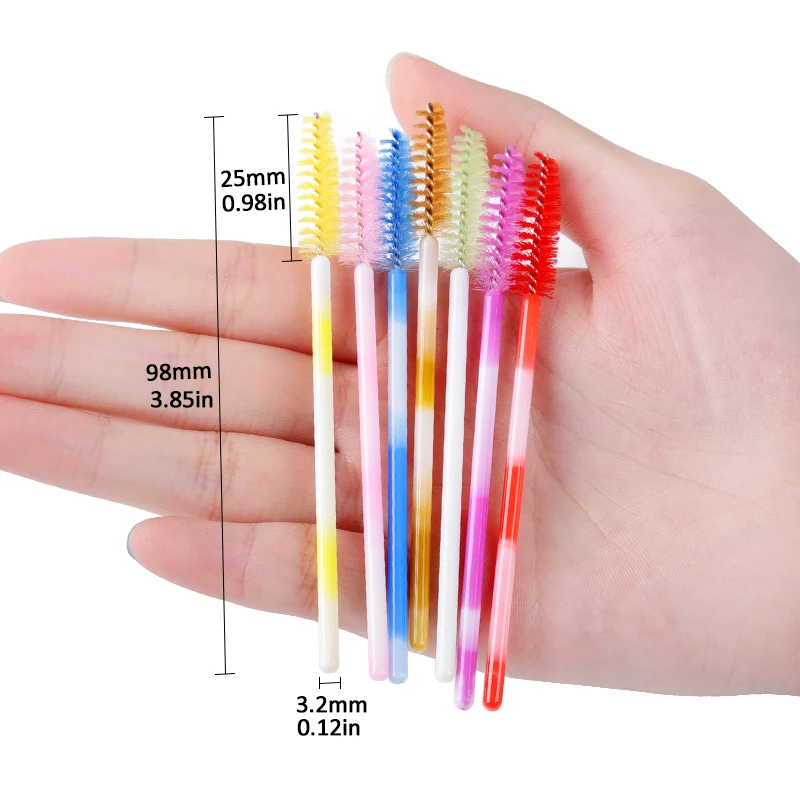 50/100Pcs Makeup Brush Eyelash Eyebrow Brushes Comb Disposable Mascara Wand Eyelashes Extension Supplies Cosmetics Make Up Tools 6