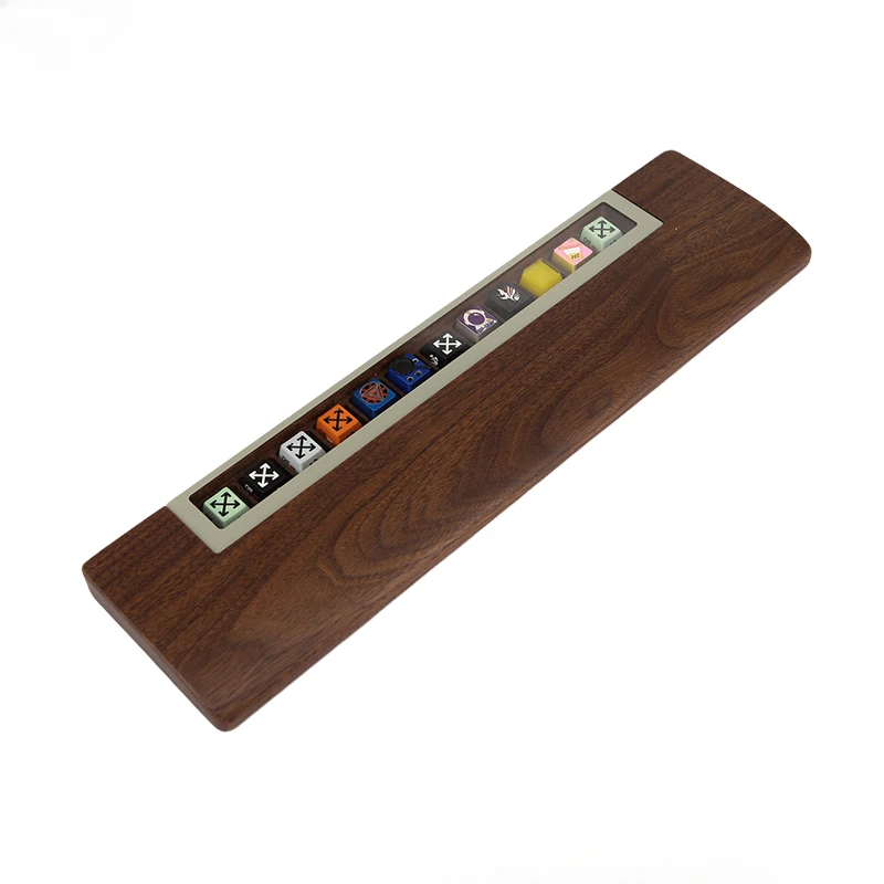 Mifuny-teclado Mecânico de Madeira com Tapete Personalizado Descanso de Pulso Walnut Ergonômico Gaming Desk Pad Suporte para Armazenamento Key Caps - Imagem 5