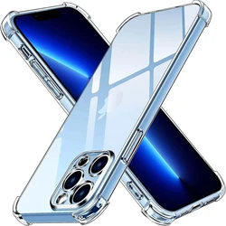 Gradient Airbag TPU Shockproof Protective Phone Case Cover for iPhone 17 Pro Max (Transparent)