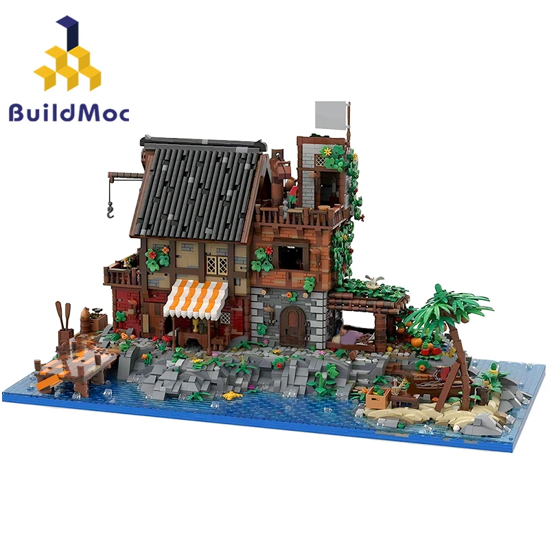 

BuildMoc 21322 Imperial Pirate Van Dyke's Island Building Blocks Barracuda Bay Fortress Eldorado Empire Soldiers Kid Toys Gifts