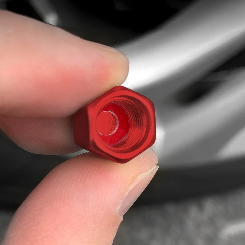 Set of 4 Premium Metal Bolt-In Wheel Tire Valve Caps with Car Emblem