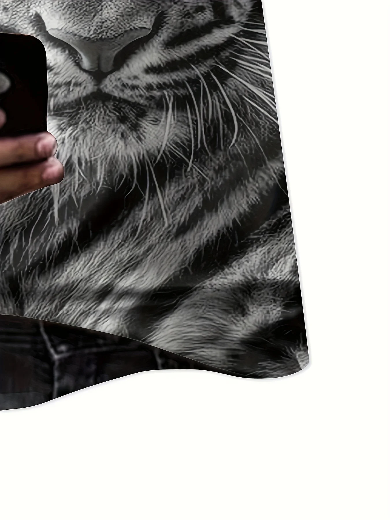 Camiseta Con Estampado De Tigre En 3D Para Hombre