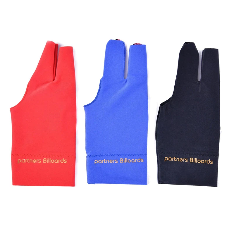 High Quality Spandex Snooker Billiard Cue Glove Pool Left Hand Open Three Finger Accessory