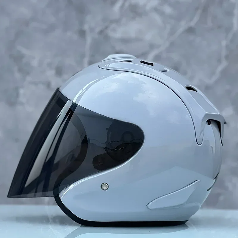 Half Helmet SZ-Ram4 Casco Casque Approved Summer Season Bright Cement Grey Women and Men Motorcycle Helmet