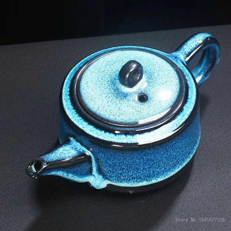 Jianzhan-Kung Fu Tea Set, Chinese Style, Semi Handmade Glaze Color Teapot, Household Items, Ceramics Tea Pot, New, 1Pc