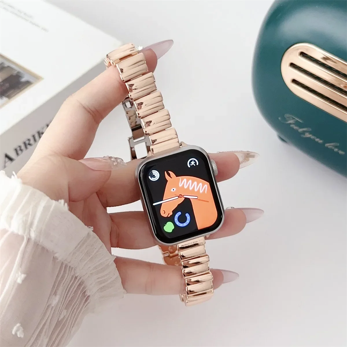 Cinturino in metallo per apple watch series e modelli ultra_voghion.com