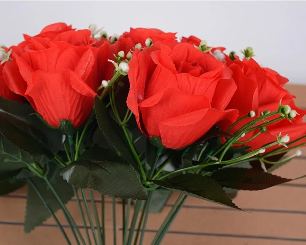 18 Köpfe Echte Glückliche Blumen in 8 Farben für Fotografie und Geschenke, Natürlich Simulierte Mini-Rosen zur Dekoration – Detail 3