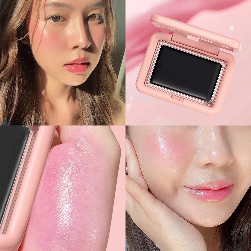 BANXEER Blush Cream Face Blusher 5 Colors Ever-changing Matte Shimmer Waterproof Long-lasting 3 IN 1 Multi-use Blush Face Makeup blush cream,cream blusher,facial blusher