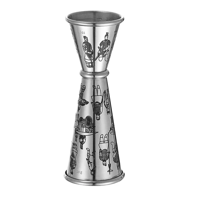 Jigger Da Cocktail In Acciaio Inox - Doppio Misurino 1 Oz E 2 Oz, Design Giapponese In Rame Antico
