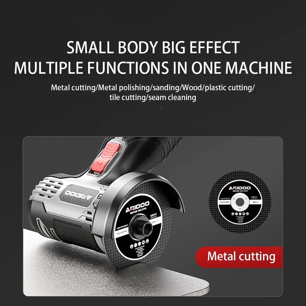 Mini Angle Grinder Power Tool with Lithium Battery for Polishing Cutting
