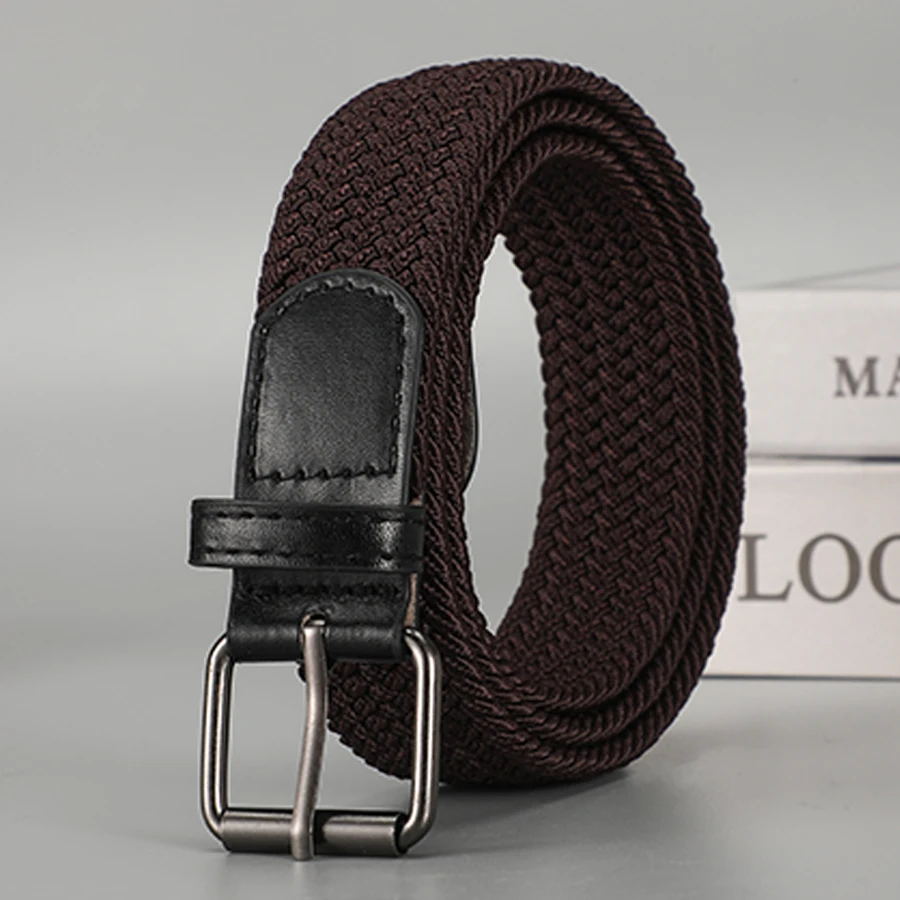 1pc Neue Nicht-loch Pin Schnalle Gürtel männer Und Frauen Woven Gürtel Elastische Stretch Leinwand Gürtel Außen Einstellbar unisex Gürtel – Detail 8