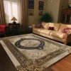 Living Room Decoration Gold Carpets European Style Retro Soft Rug Hall Sofa Side Floor Mat Room Decor Large Carpet Anti Slip 3