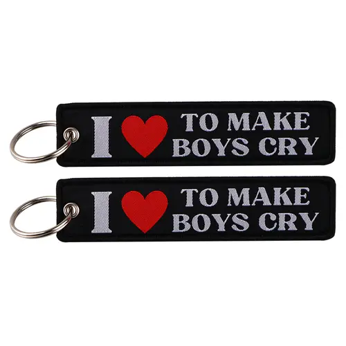 1pcs Computer Pop-up Window Quotes Embroidered Keys Tag Keychains For Motorcycles Backpack Fashion Key Ring Accessories Gifts - Image 41