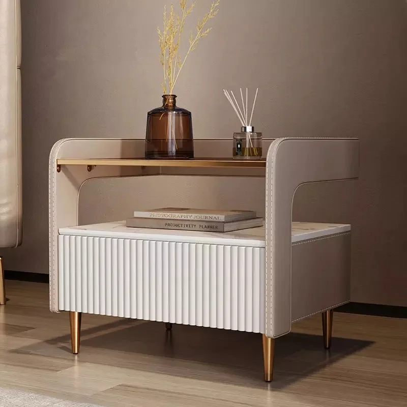 

Modern InductIon Light LED Night Drawer Game Storage Cabinet Bedside Silent Table Mobile Device Bedroom Schrank Furniture