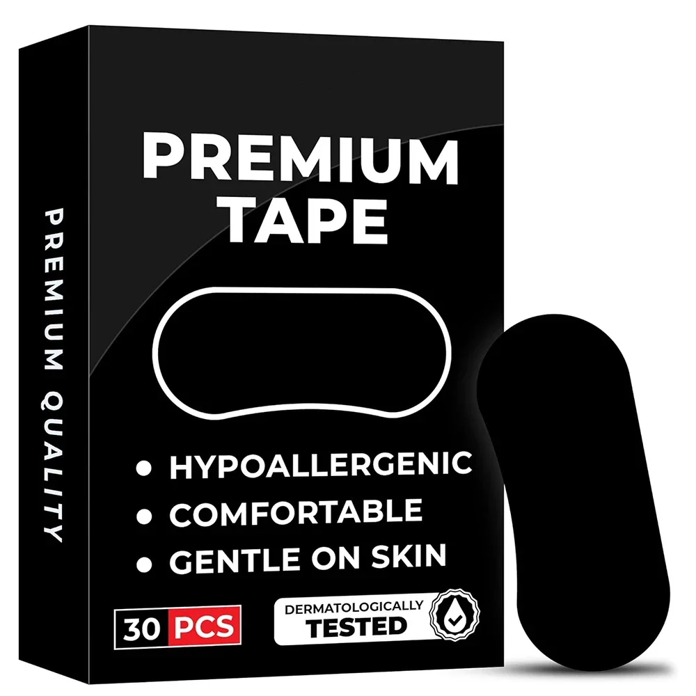 30/60Pcs Anti Snoring Sleep Mouth Tape Best Breathing Nasal Strips Medical Grade Improved Sleeping Snoring Relief