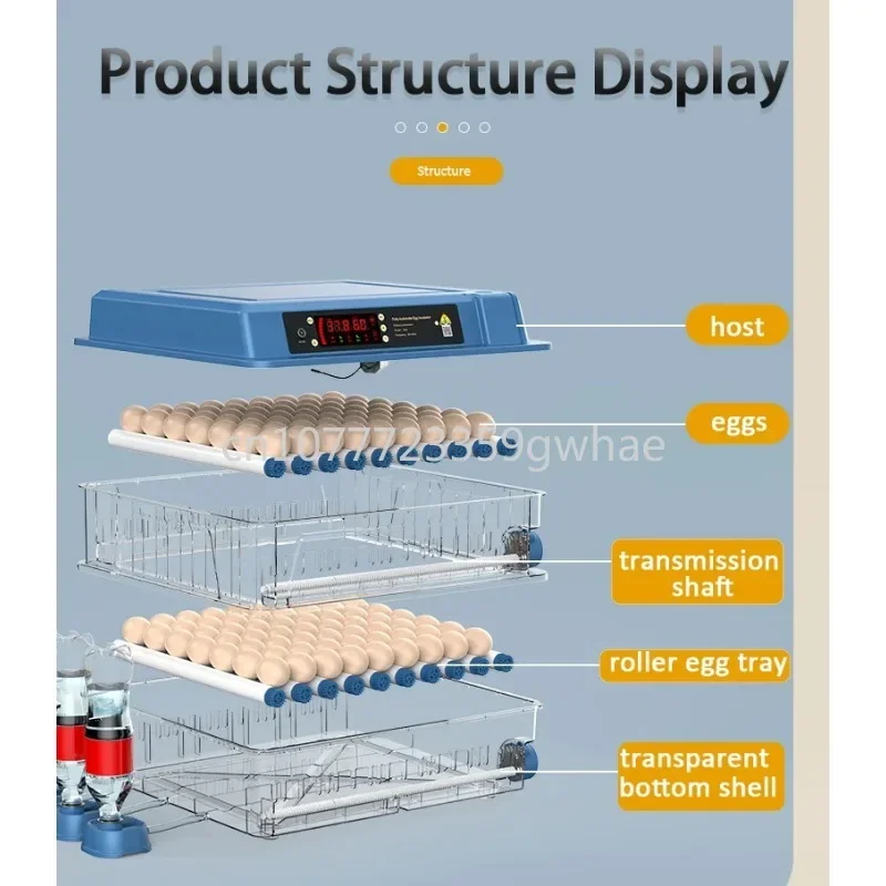 Dual electric version 256 egg poultry fully automatic incubator