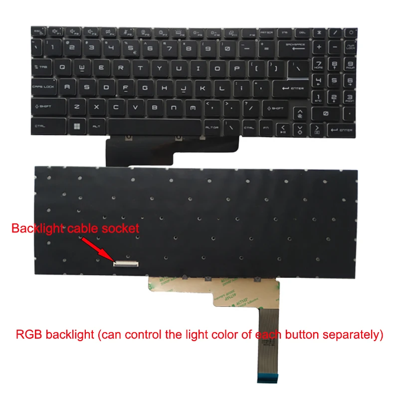 Replacement keyboard for MS GL66 GF66 MS-1581 1582 1583 1585 GL76 MS-17L1 L2 laptop backlight keyboard