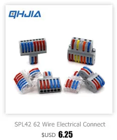 Cable Wire Connectors Mini Quick Terminal Block Universal Compact Wiring Electrical Connector Push-in For 4mm2 6mm2 Transparent Cable Wire Connectors Mini Quick Terminal Block Universal Compact Wiring Electrical Connector Push-in For 4mm2 6mm2 Transparent