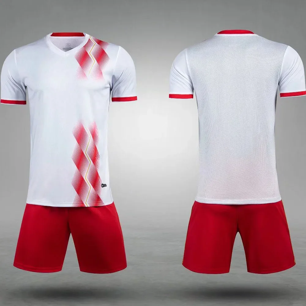 22/23 Custom Soccer Jersey Set for Men Kids Quick Drying Breathable Man Children 2 Piece Team Club Training Football Uniform Set