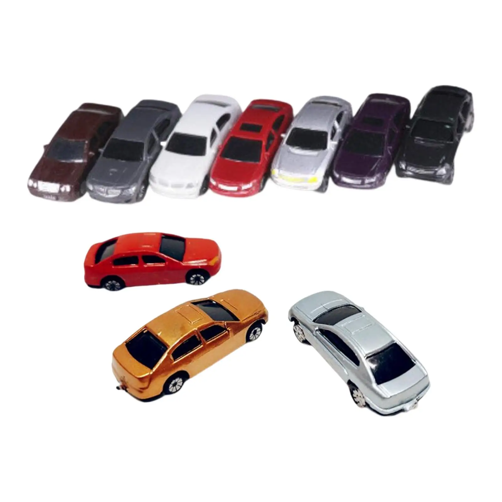 

10x 1:100 Miniature Model Vehicle Train Layout Parking Scenery Scale Toys