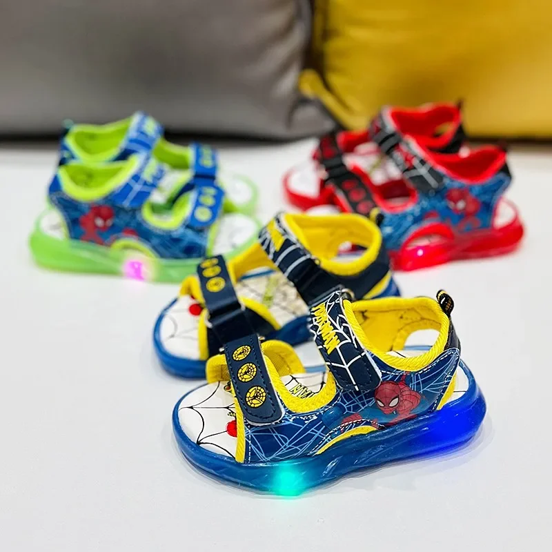 New Disney boys Spider-Man cute Sandals shoes non-slip soft bottom sports shoes for girl gift