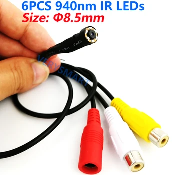 CVBS Small Mini Analog CCTV Security Camera HD 3.6mm 90degree 700TVL 6PCS Infrared IR LEDs Night Vision Camera 1