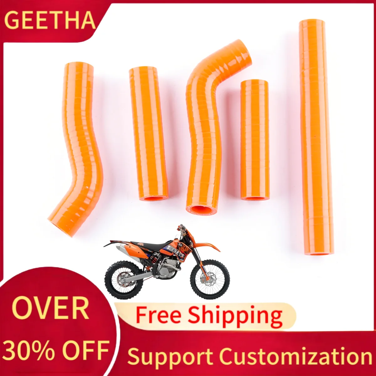 

For 2006-2007 KTM 250 EXC-F 250 XC-F 250 XCF Motorcycle Silicone Radiator Coolant Pipe Tube Hose Kit