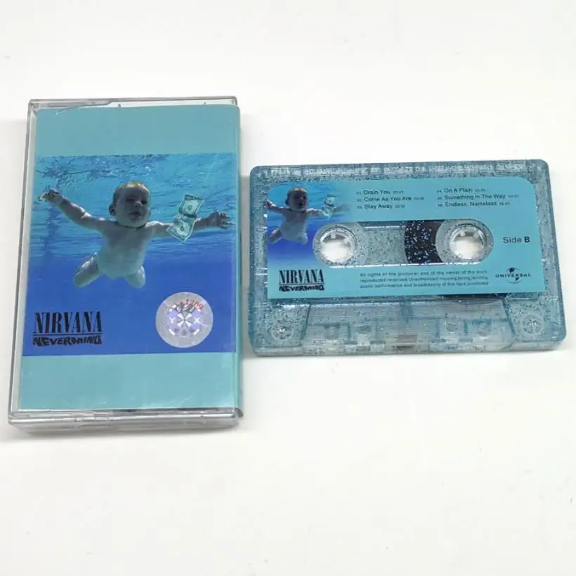 록 밴드 커트 도널드 코베인 뮤직 테이프, Nevmind 앨범, 금속 CD 카세트, 코스프레 녹음기 워크맨 사운드트랙 박스, 파티 음악