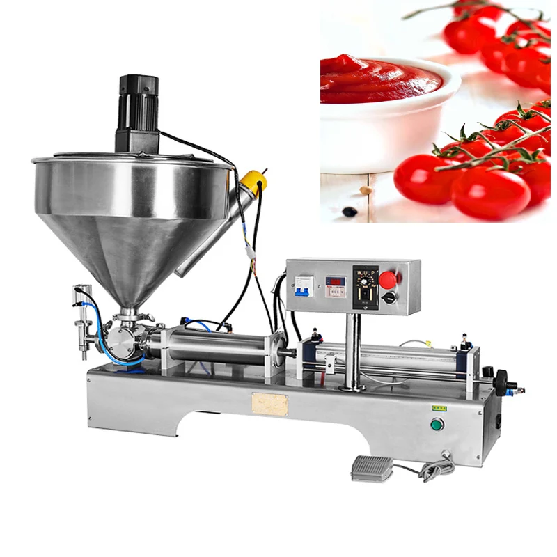 

Single Head Small Heating Stirring Filling Machine Salad Sauce Mixing And Packaging Machine