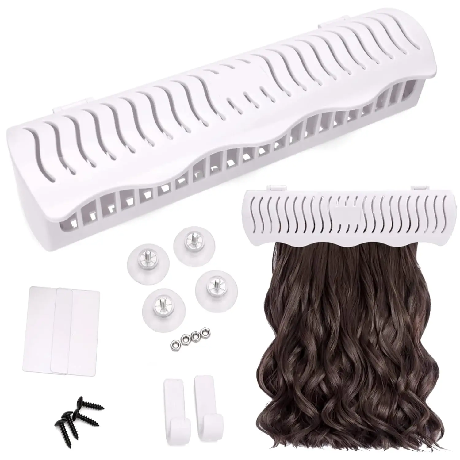 Portable Hair Extension Holder rack Hanger Stand for braiding braids wall