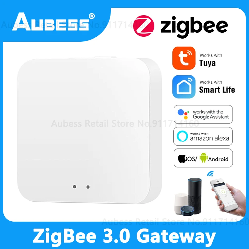 emergency warning light AUBESS Tuya ZigBee Siren Alarm Smart Home Security Protection 90dB Sound Light Alarm System Work With Smart Life Zigbee Gateway security led lights Alarms & Sensors