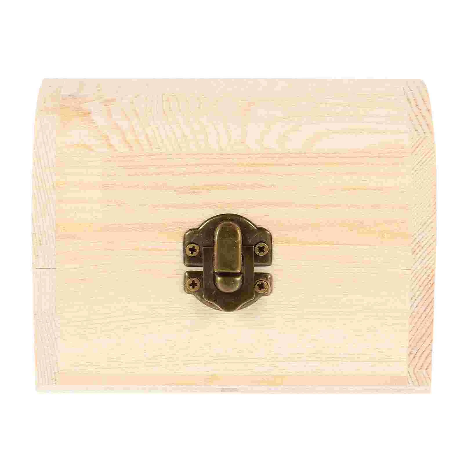 Scatola Del Tesoro In Legno Da 2 Pezzi/1 Pz Scatola Del Tesoro In Legno Soild Scatola Portagioie In Legno Vintage Scatola Del Petto Con Fibbia