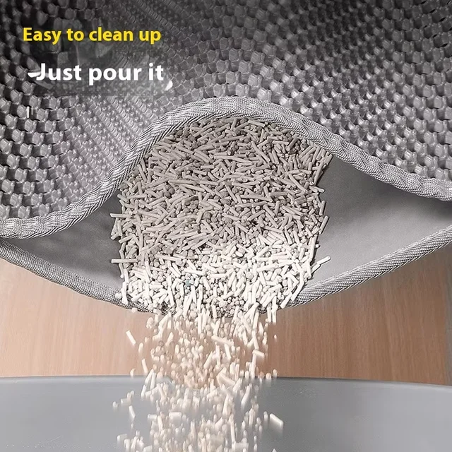 Cat Litter Mat Double Layer Pet Non Slip Big Pet Litter Box Filter MatWear Resistant Waterproof Anti-slip Cat Litter Mat 4