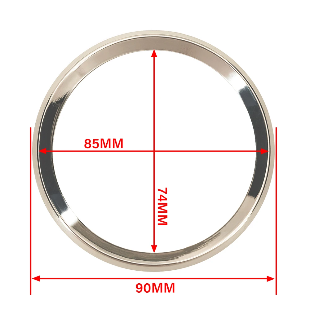 52mm/85mm Silver or Black Bezel Stainless Steel Ring for Car Boat ...
