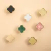 Solid Brass Four-leaf Clover Wall Mounted Coat Hooks Home Decorative Hallway Bags Keys Clothes Hangers Bathroom Towel Hook 1
