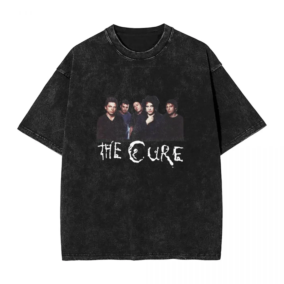 

Футболка мужская простая в стиле рок-группы с надписью The Cure