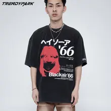 

Oversized T-shirt Men Japanese Anime Print O-neck Cotton Tops Tee Harajuku Streetwear Casual 2022 Short Sleeve T Shirt for Men