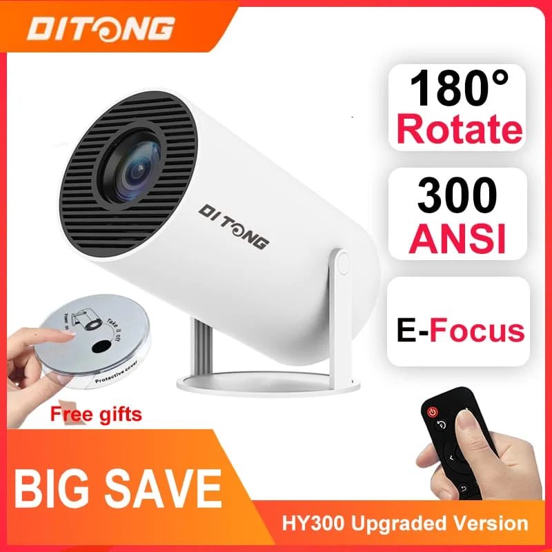 HY300 Pro plus Projector 4k Android 1280*720P Dual Wifi Video Portable Outdoor home hd led proyector cine en casa pro