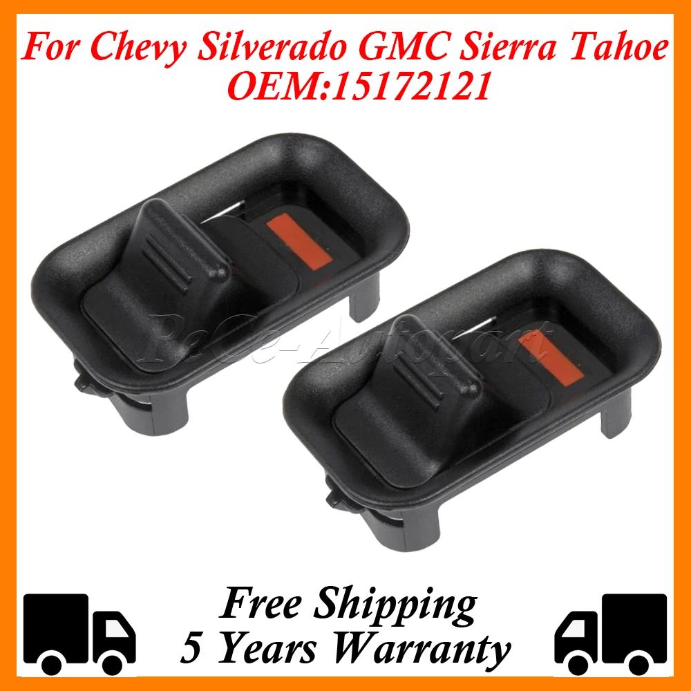 Rldym 2 PCS Door Lock Front And Rear Knob 15172121 Compatible With 1999-2006 Chevy Suburban 1500/2500 Replace# 75397