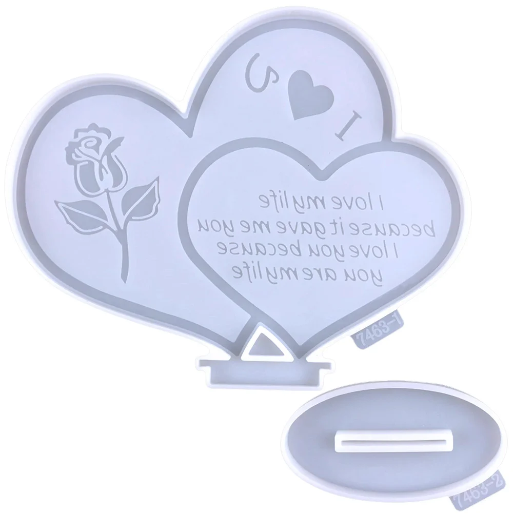 

Love Pendant Mold Decor Heart Sign Casting Silicone Crafts Epoxy Resin Crystal Silica Gel Shape Valentine's Day DIY
