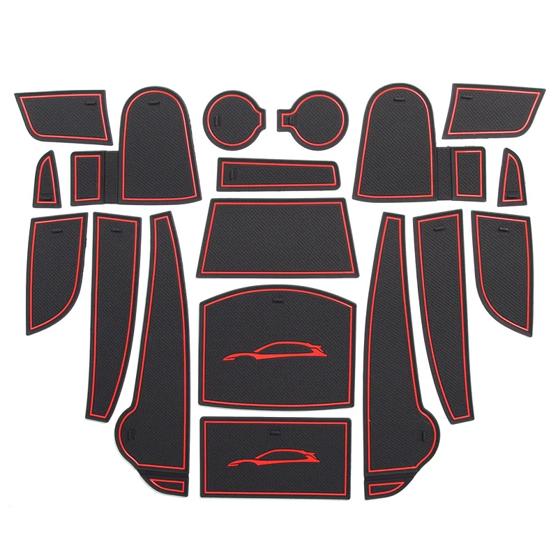 

Anti-Slip Car Gate Slot Mat For Hyundai KONA Non-Slip Door Groove Pad Rubber Coaster Auto Interior Accessories