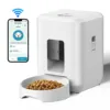 Comedero inteligente para mascotas, alimentador automático para gatos, máquina de comida lenta para perros con dispensador automático de comida para gatos cuantitativo temporizado, tazón para perros y gatos