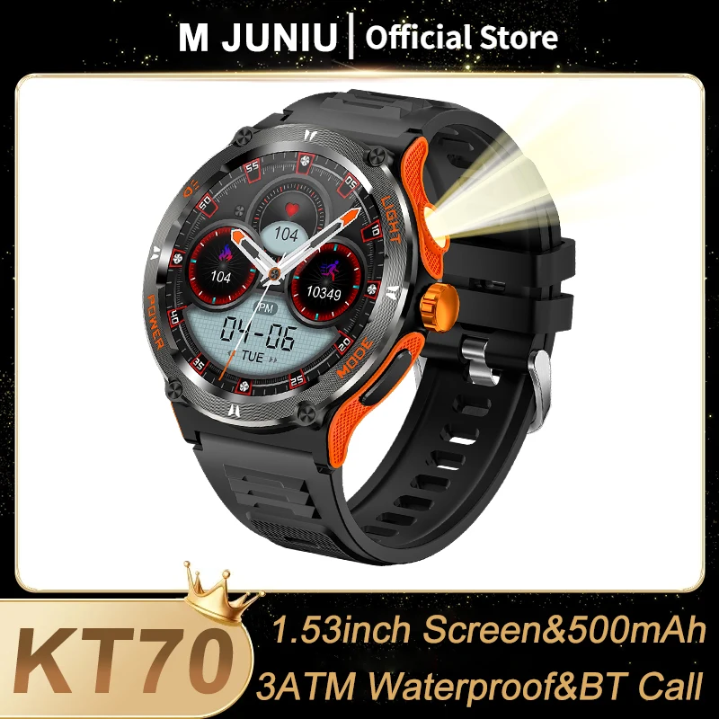 

2023 новые уличные часы для мужчин Смарт часы спортивные фитнес часы 3ATM водонепроницаемые мужские Bluetooth звонки фонарик умные часы