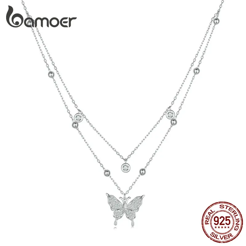 Collar De Plata 925 Para Mujer PdPaola Con Labradorita Y Aguamarina – Cadena 35 Cm + Extensión 15 Cm