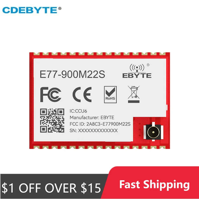 무선 모듈 LoRaWan 스프레드 스펙트럼 CDEBYTE E77-900M22S E77-400M22S 433/868/915MHz ARM Co..
