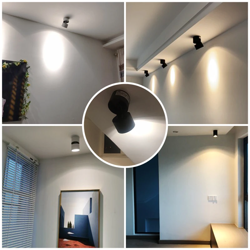 Led Downlight Ceiling Spotlight 220V Surface Mounted 40W 25W Foldable Spot Aluminum Track Light Fixture for Living Room Bedroom Led Downlight Recessed Ceiling Spotlight Ceiling Lamps